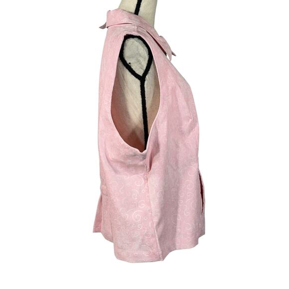 CJ Banks 2X-Large (20/22W) Corduroy Vest Jacket Button-Up Pockets Collared Pink - Picture 4 of 10